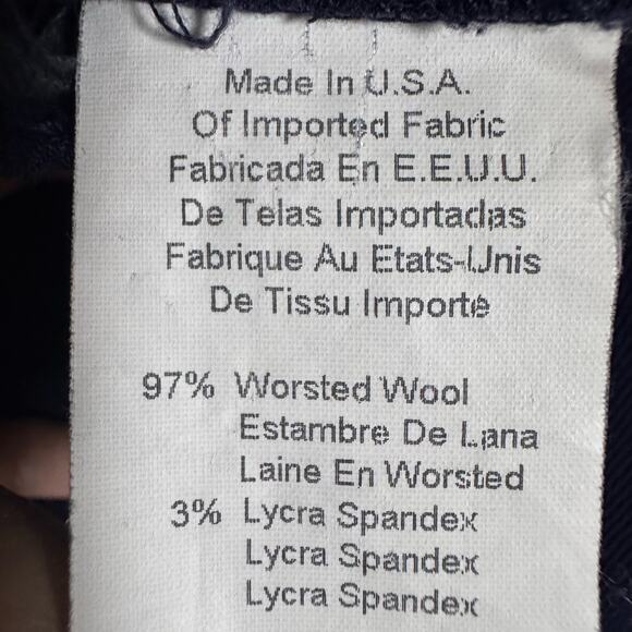 Lauren Ralph Lauren Wool Blend High Rise Dress Pant Corpcore Career Navy 4Petite - Picture 14 of 14